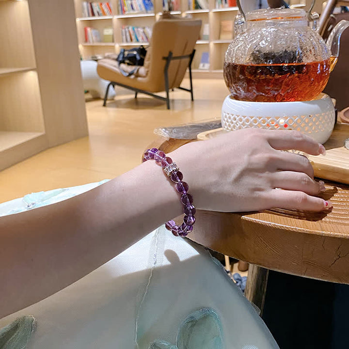 Olivenorma "Previewer" Natural Amethyst Beaded Bracelet - image 5