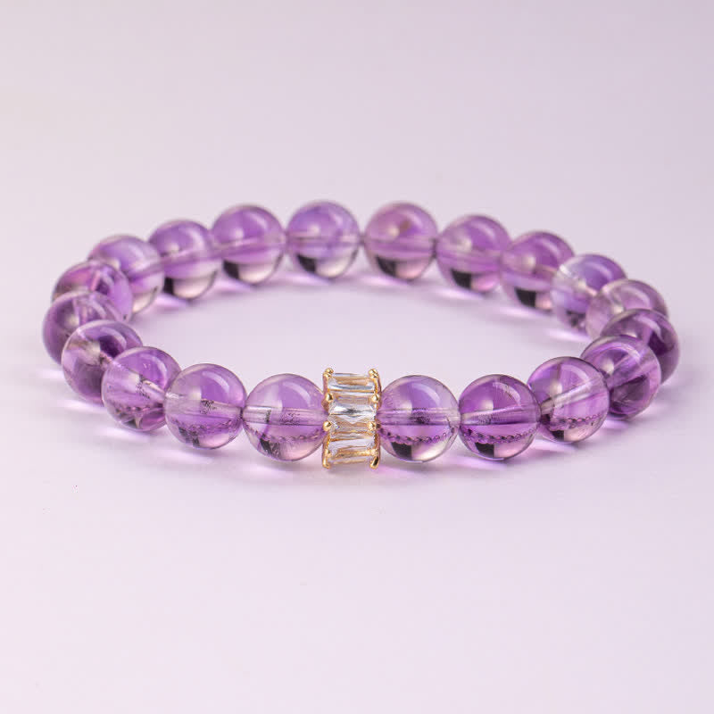 Olivenorma "Previewer" Natural Amethyst Beaded Bracelet - image 1