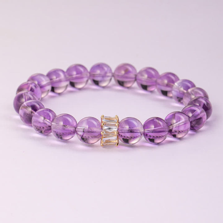 Olivenorma "Previewer" Natural Amethyst Beaded Bracelet - image 1