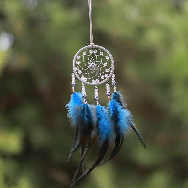 Olivenorma Clear Crystal Meditation Dream Catcher Ornament - Clear Crystal - GradientBlue - image 7