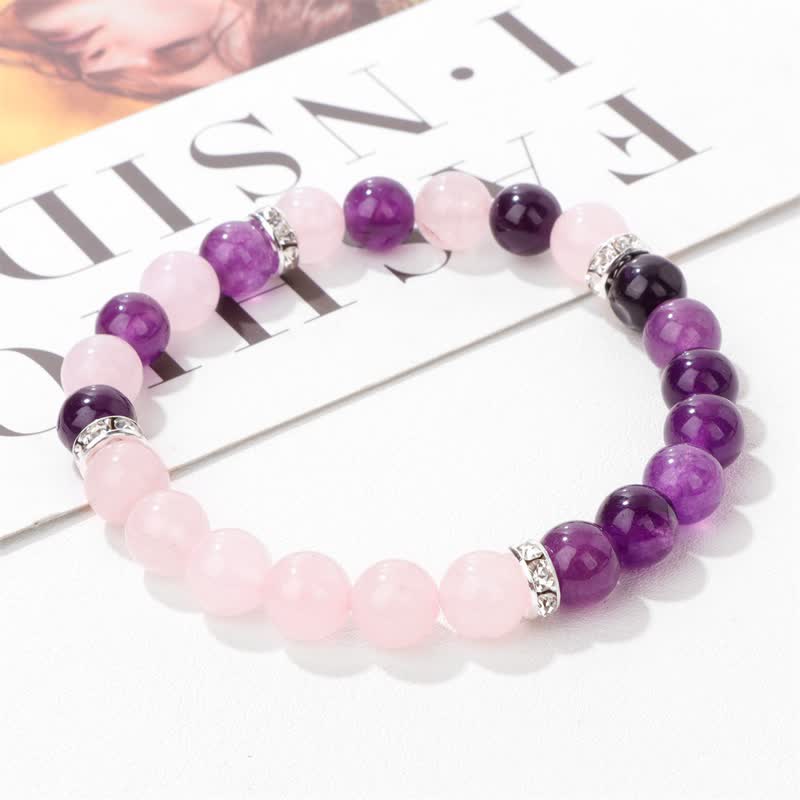 Olivenorma Natural Stone Multicolor Contrast Beaded Bracelet - image 1