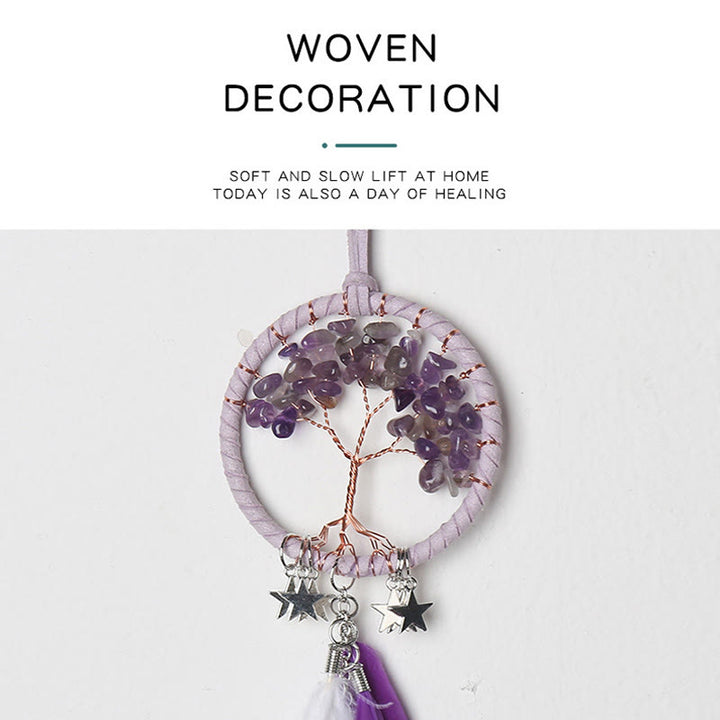 Olivenorma Tree of Life Gemstone Dream Catcher Hanging Ornament - image 6