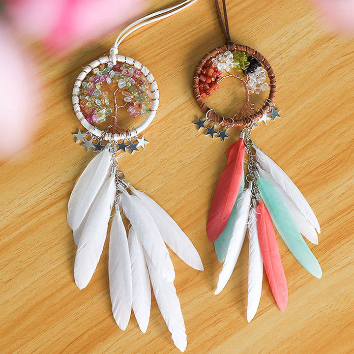 Olivenorma Tree of Life Gemstone Dream Catcher Hanging Ornament - image 24