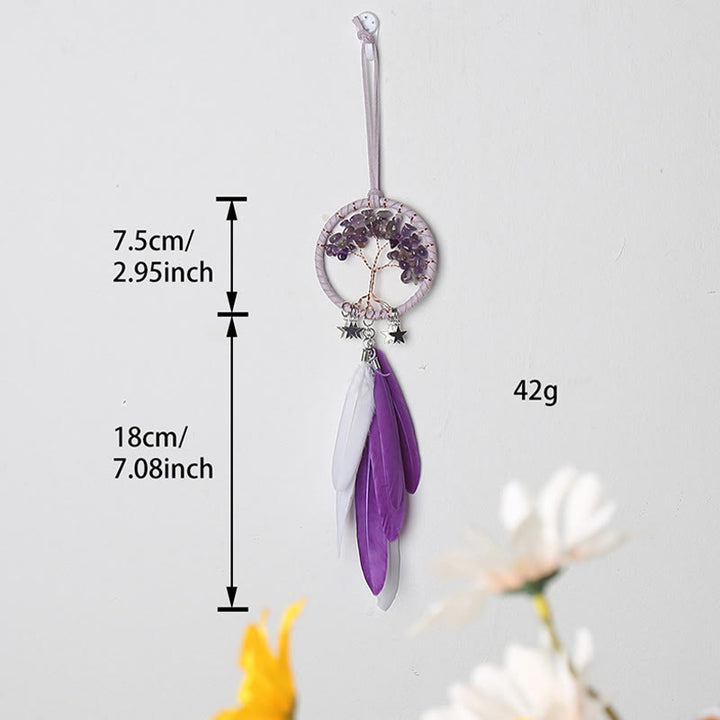 Olivenorma Tree of Life Gemstone Dream Catcher Hanging Ornament - image 21