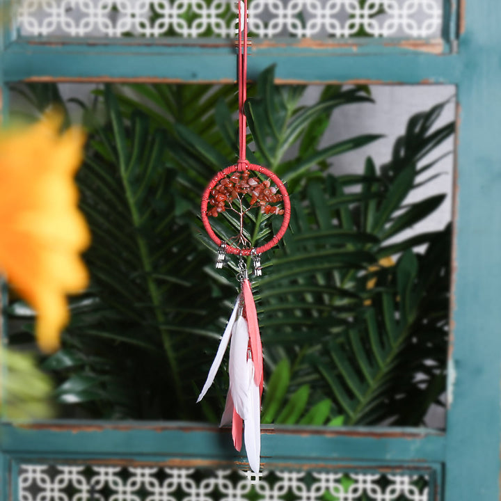 Olivenorma Tree of Life Gemstone Dream Catcher Hanging Ornament - Red Jasper  - image 8