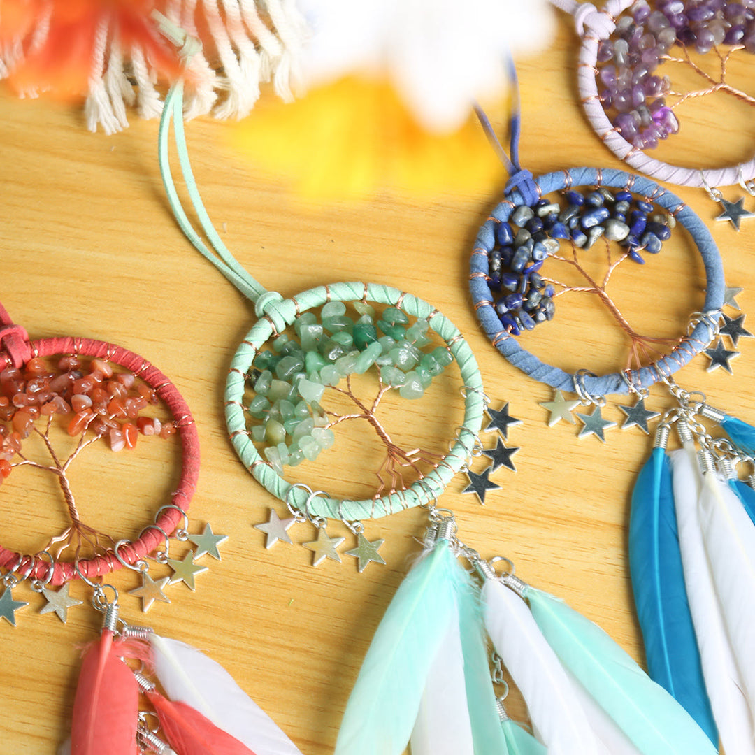 Olivenorma Tree of Life Gemstone Dream Catcher Hanging Ornament - image 23