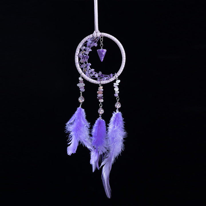 Olivenorma Amethyst Protection Purple Dream Catcher Hanging Ornament - image 5