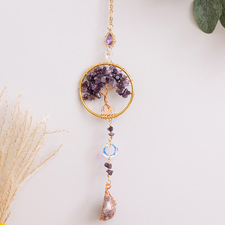 Olivenorma Lepidolite Amethyst Natural Gemstone Hanging Ornament - image 2