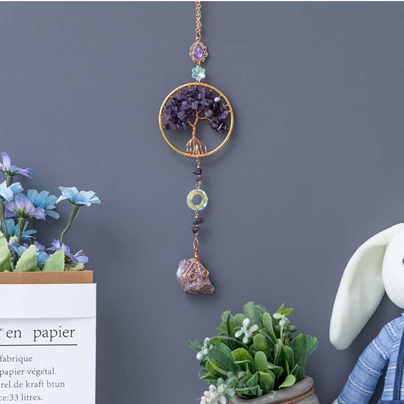 Olivenorma Lepidolite Amethyst Natural Gemstone Hanging Ornament - image 3