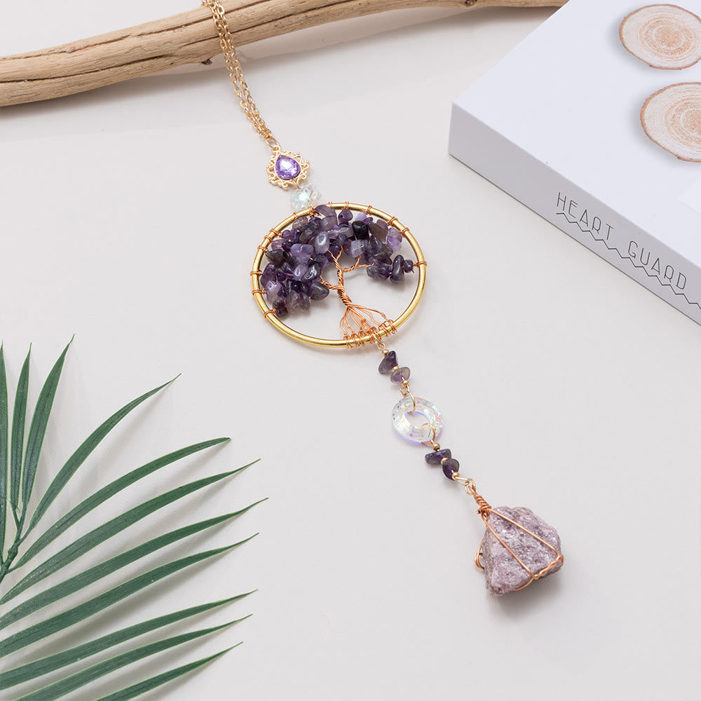 Olivenorma Lepidolite Amethyst Natural Gemstone Hanging Ornament - image 4