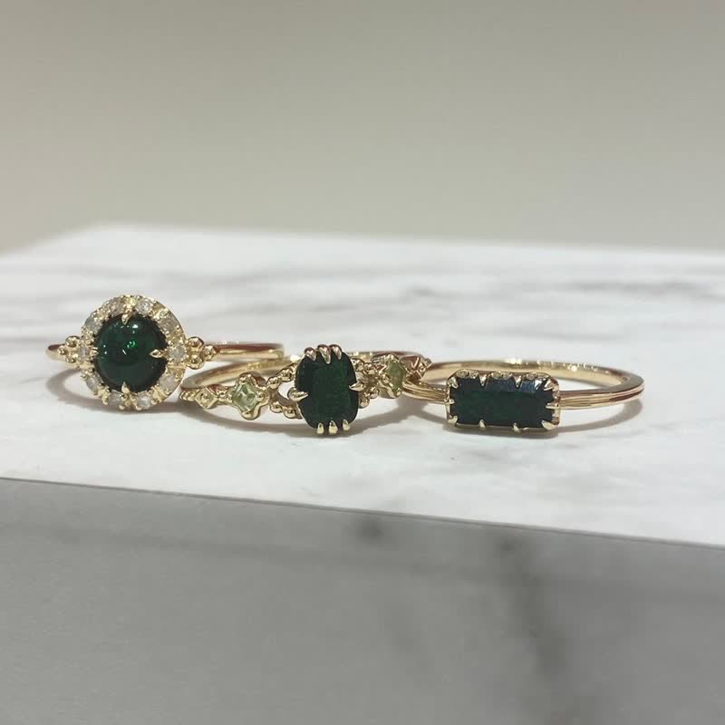 Olivenorma Natural Peridot Emerald Ring Necklace Jewelry Set - image 6