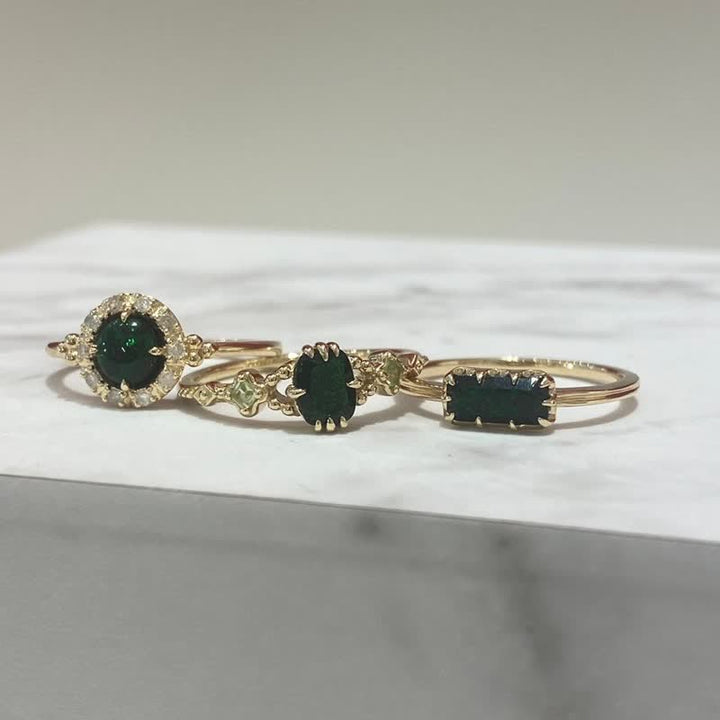 Olivenorma Natural Peridot Emerald Ring Necklace Jewelry Set - image 6