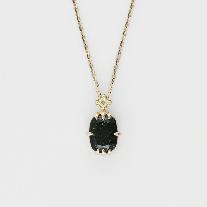 Olivenorma Natural Peridot Emerald Ring Necklace Jewelry Set - Necklace - image 2