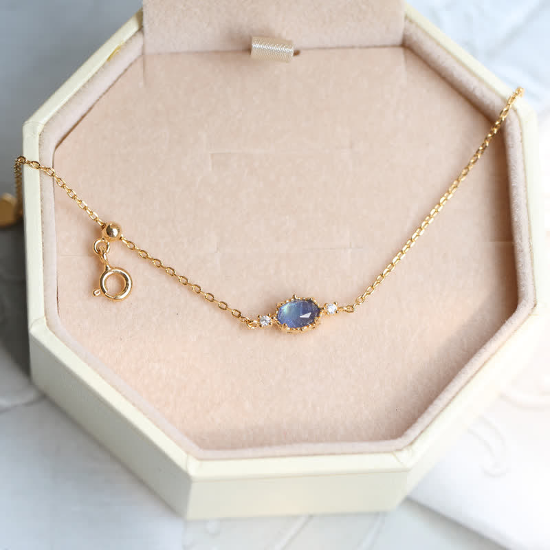 Olivenorma Natural Blue Moonstone Jewelry Set - Bracelet - image 1
