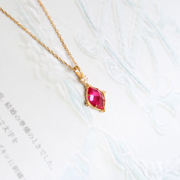 Olivenorma Natural Garnet Ring Earrings Necklace Jewelry Set - image 9