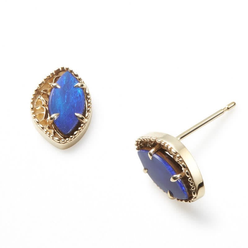 Olivenorma Natural Blue Opal Marquise Shape Jewelry Set - Earrings - image 5
