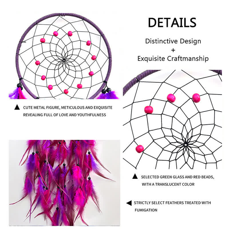 Olivenorma Nordic Style Handwoven Colorful Feather Dream Catcher - image 4