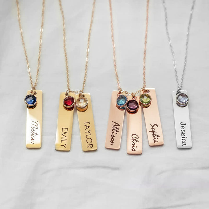 Olivenorma Personalized Birth Flower & Birthstone with Name Jewelry Necklace - image 5