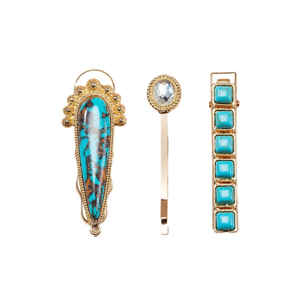 Olivenorma 3Pcs Luxury Turquoise Bobby Pins Hairpin - image 5