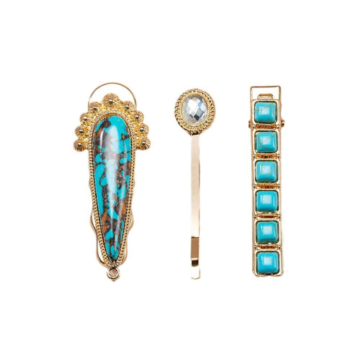 Olivenorma 3Pcs Luxury Turquoise Bobby Pins Hairpin - image 5
