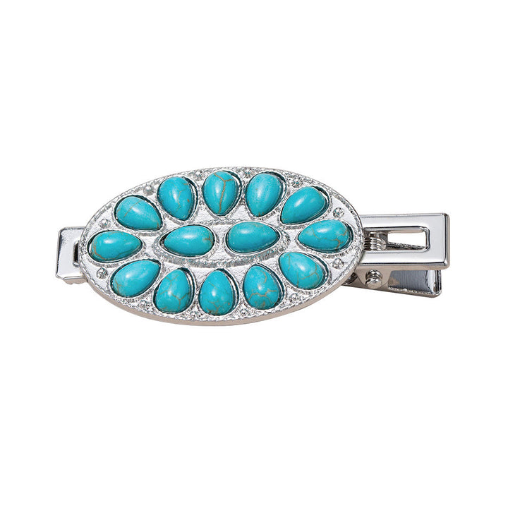 Olivenorma Retro Turquoise Hair Clip Hairpin - image 5