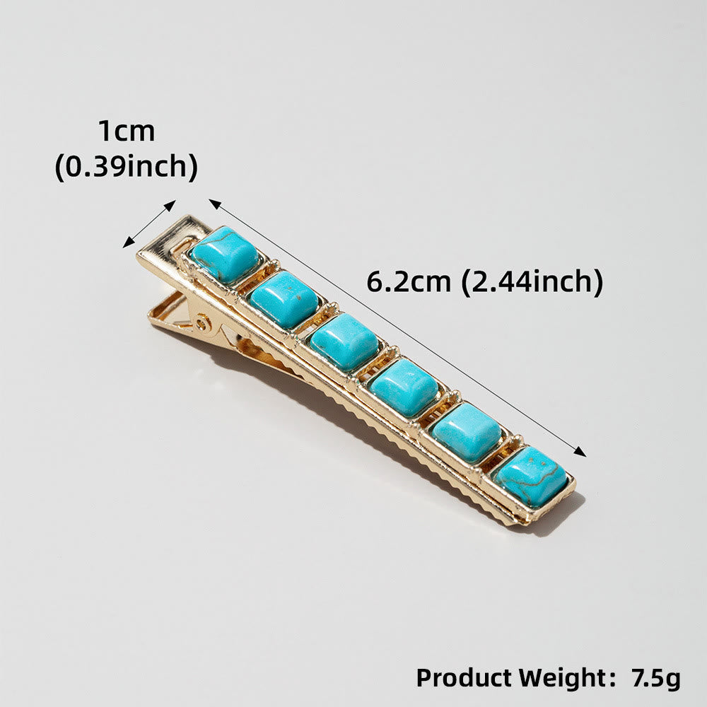 Olivenorma Vintage 4Pcs Turquoise Hair Pins Hairpin - image 4