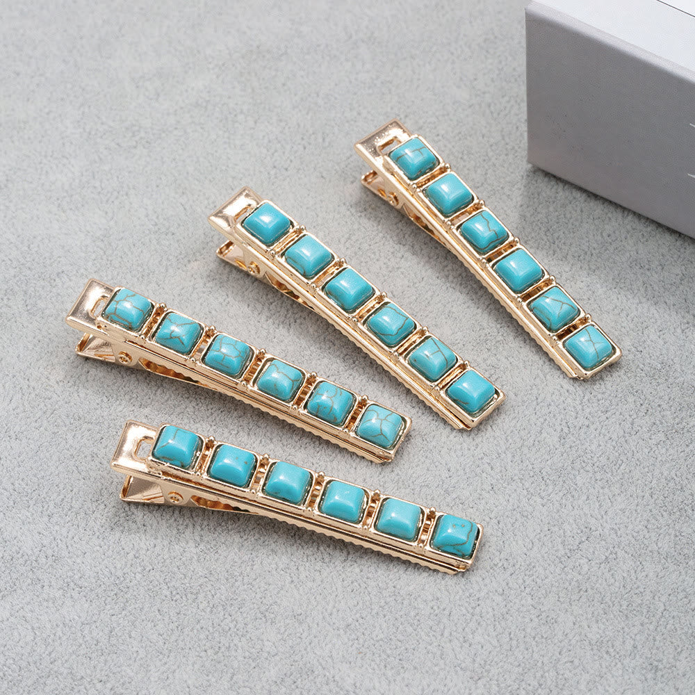 Olivenorma Vintage 4Pcs Turquoise Hair Pins Hairpin - image 3
