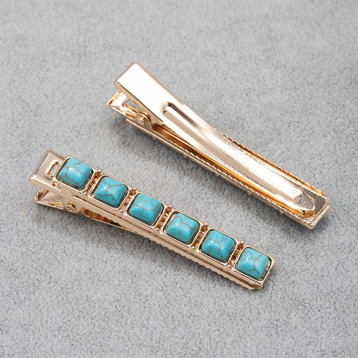 Olivenorma Vintage 4Pcs Turquoise Hair Pins Hairpin - image 1