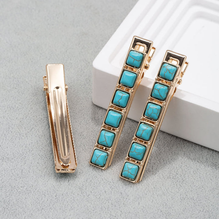 Olivenorma Vintage 4Pcs Turquoise Hair Pins Hairpin - image 2