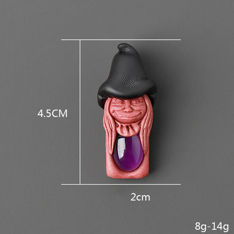 Olivenorma Nordic Elf Shaped Rune Gemstone Pendant Ornament - image 5