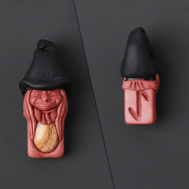 Olivenorma Nordic Elf Shaped Rune Gemstone Pendant Ornament - Picture Jasper - image 34