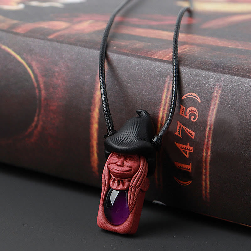 Olivenorma Nordic Elf Shaped Rune Gemstone Pendant Ornament - image 2