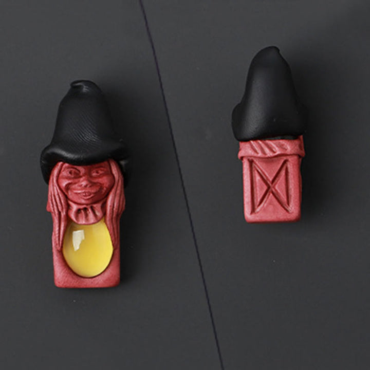 Olivenorma Nordic Elf Shaped Rune Gemstone Pendant Ornament - Citrine - image 44