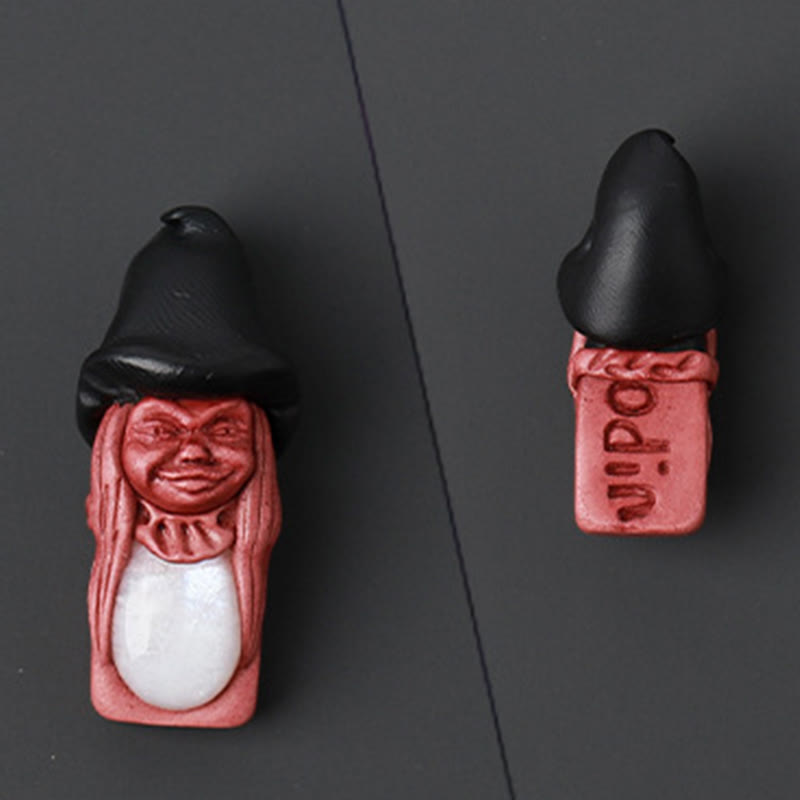 Olivenorma Nordic Elf Shaped Rune Gemstone Pendant Ornament - Moonstone - image 16