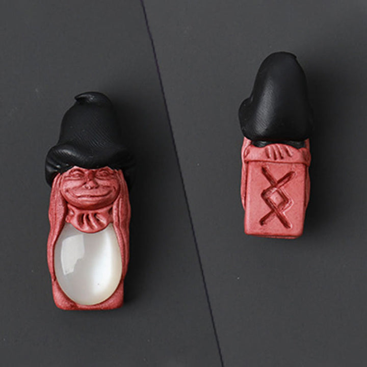 Olivenorma Nordic Elf Shaped Rune Gemstone Pendant Ornament - Clear Crystal - image 48