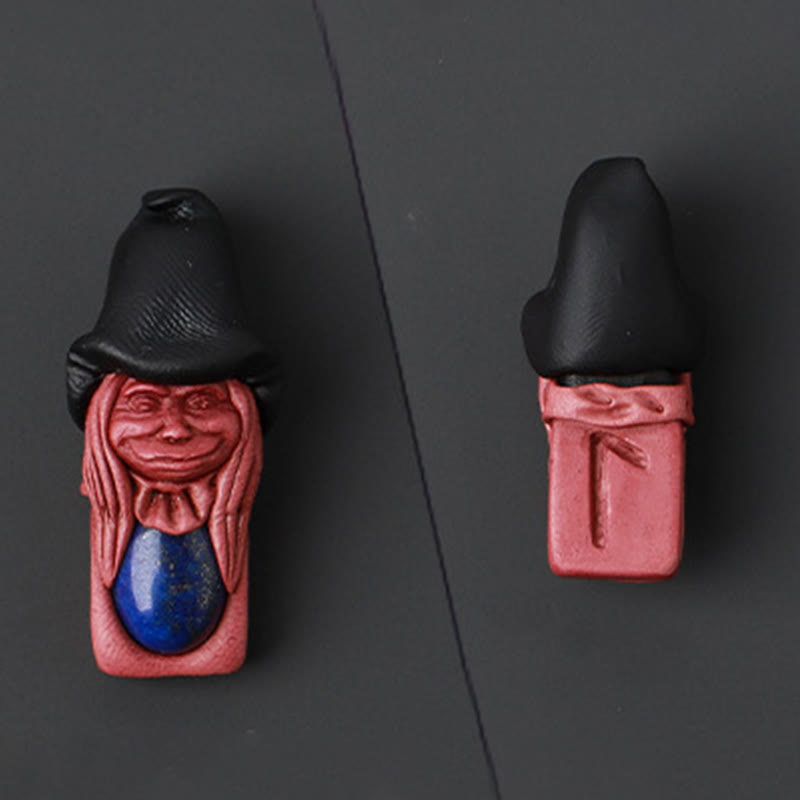 Olivenorma Nordic Elf Shaped Rune Gemstone Pendant Ornament - Lapis Lazuli - image 23