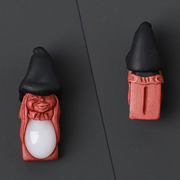 Olivenorma Nordic Elf Shaped Rune Gemstone Pendant Ornament - White Agate - image 20