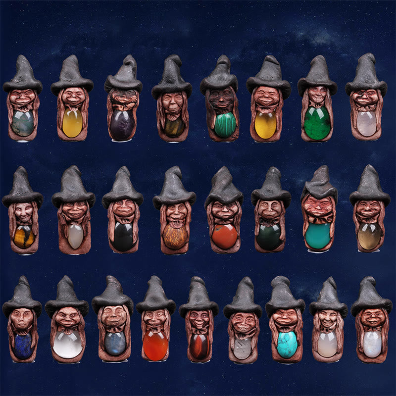 Olivenorma Nordic Elf Shaped Rune Gemstone Pendant Ornament - image 54