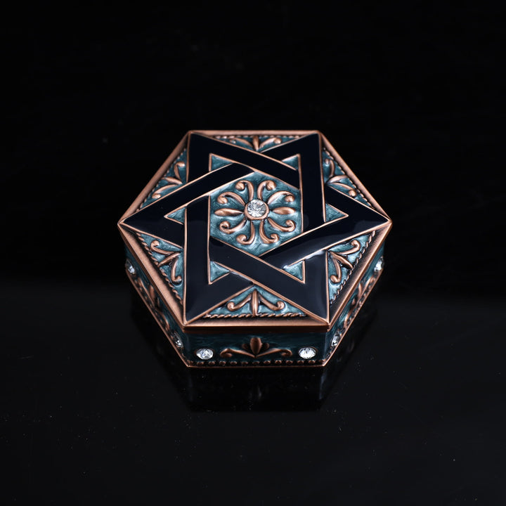 Olivenorma Antique Hexagram Metal Jewelry Box - image 5