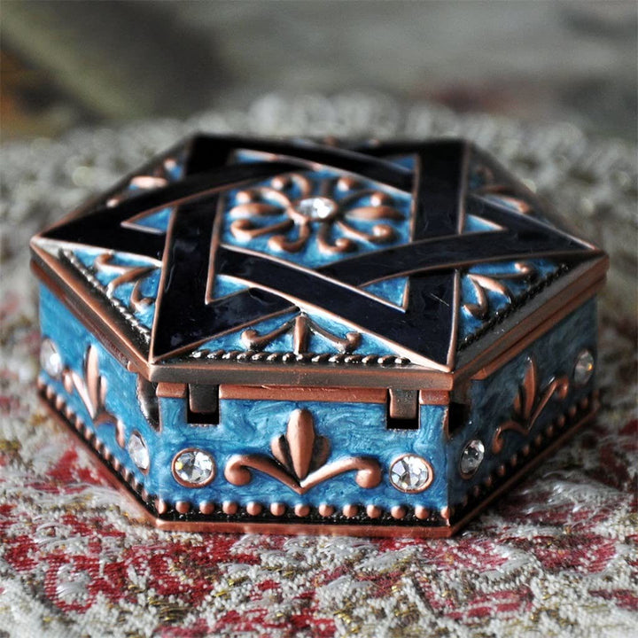 Olivenorma Antique Hexagram Metal Jewelry Box - image 3