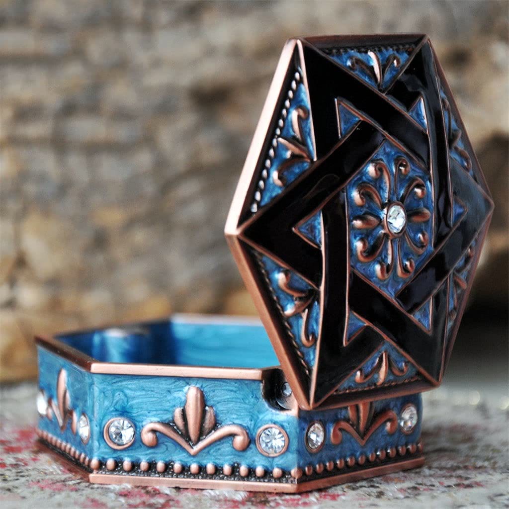 Olivenorma Antique Hexagram Metal Jewelry Box - image 2