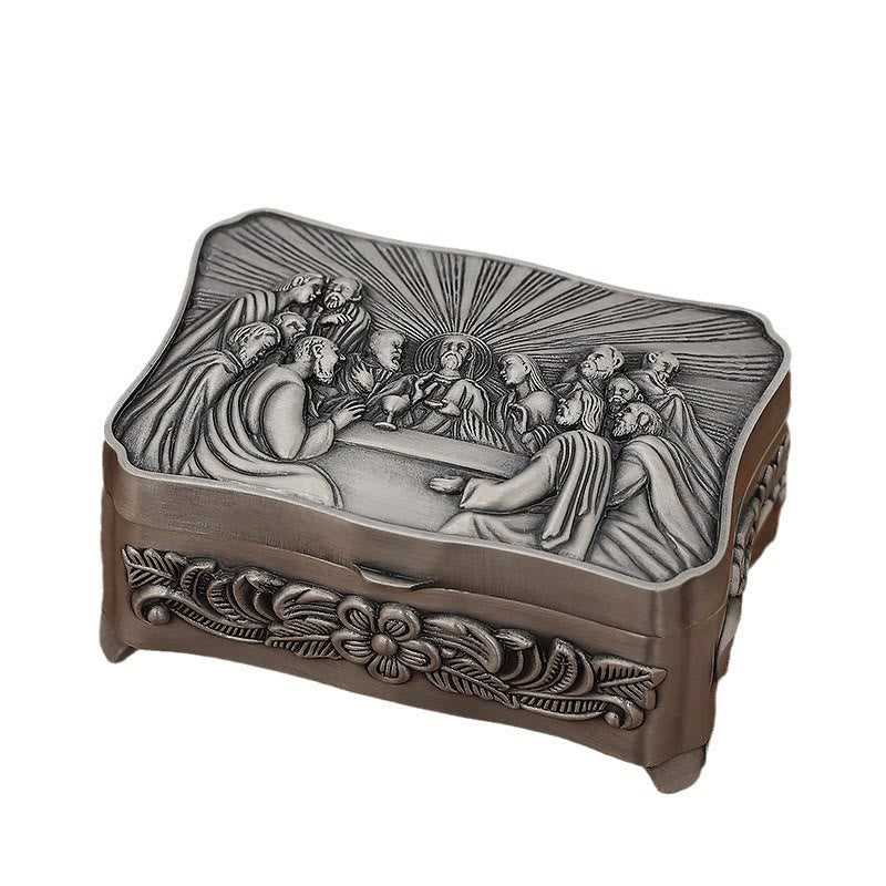 Olivenorma Catholic Keepsake Rosary Engraved Jewelry Box - image 4