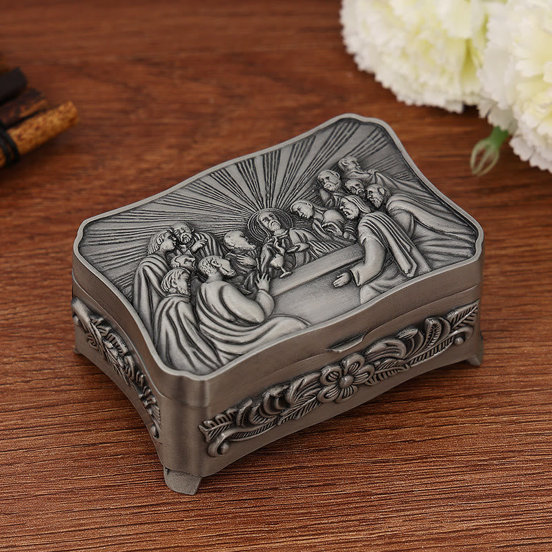 Olivenorma Catholic Keepsake Rosary Engraved Jewelry Box - image 3