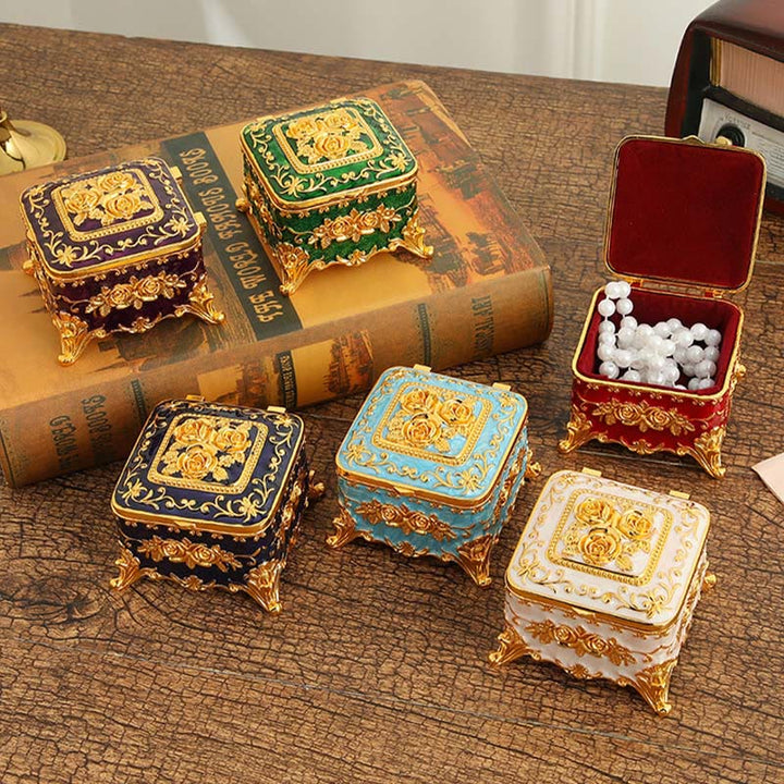 Olivenorma Exquisite Engraved Rose Metal Jewelry Box - image 11