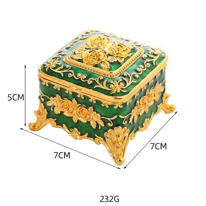Olivenorma Exquisite Engraved Rose Metal Jewelry Box - image 5