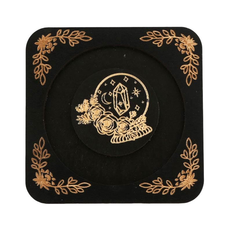 Olivenorma Wooden Engraved Moon Bracelet Display Holder - Black - Style #2 - image 4