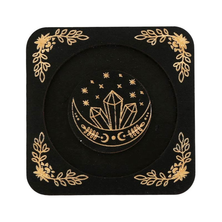 Olivenorma Wooden Engraved Moon Bracelet Display Holder - Black - Style #1 - image 1