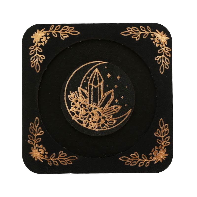 Olivenorma Wooden Engraved Moon Bracelet Display Holder - Black - Style #4 - image 6