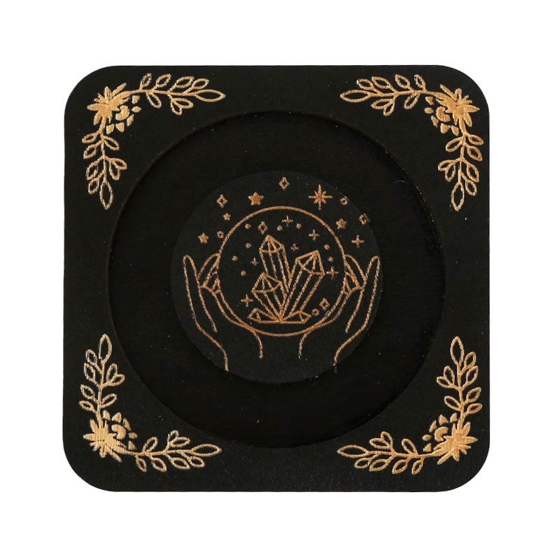 Olivenorma Wooden Engraved Moon Bracelet Display Holder - Black - Style #3 - image 5