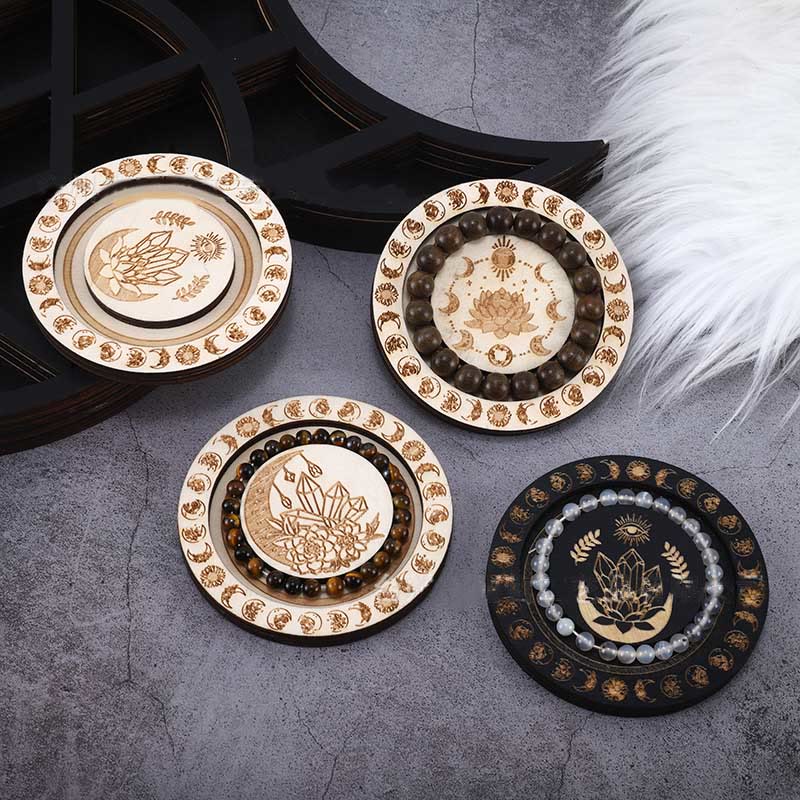 Olivenorma Round Moon Phase Jewelry Display Tray Holder - image 0